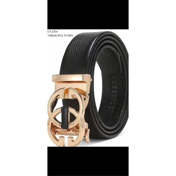 NWOT gold buckle black belt. - Picture 5 of 7